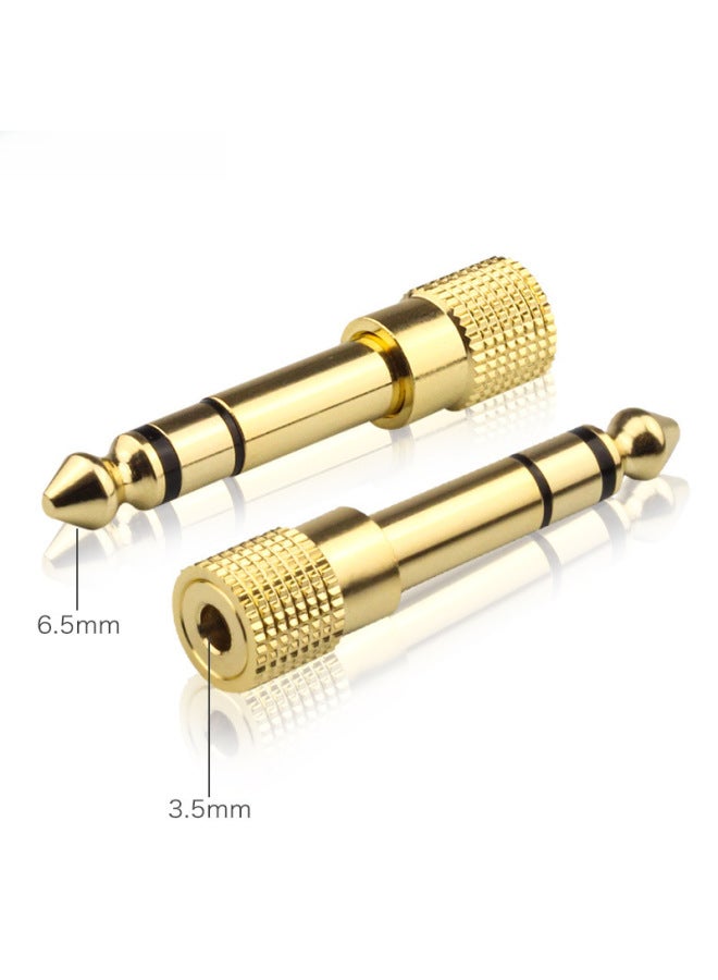 Singing Rhyme 6.5 To 3.5 Adapter 6.5mm To 3.5mm Male Adapter Plug Headset Microphone Audio Adapter-Color:The Actual Product Is Like This, Please Consider Carefully Before Ordering  - Image 4