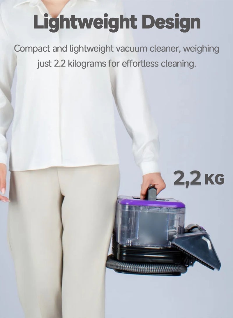 AiQi Multisurface Deep Spot Cleaner for Carpet, Sofa, Stairs, and Car Interior | Carpet Cleaner with Dual Tank and Self-cleaning Head | 500W 12KPA Professional Spotless Clean System - Image 5