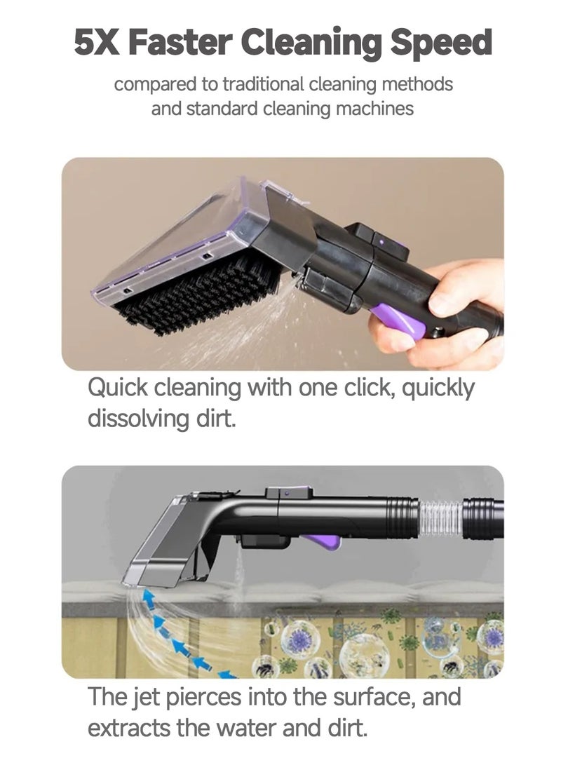 AiQi Multisurface Deep Spot Cleaner for Carpet, Sofa, Stairs, and Car Interior | Carpet Cleaner with Dual Tank and Self-cleaning Head | 500W 12KPA Professional Spotless Clean System - Image 3