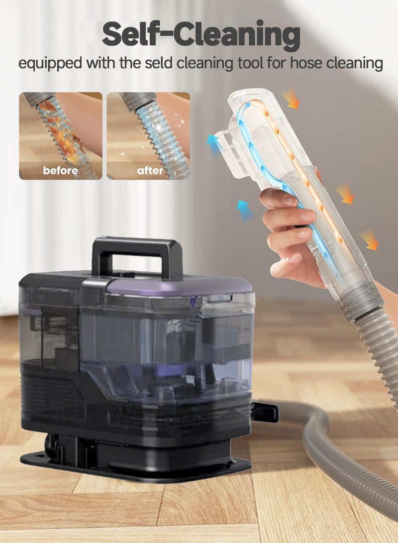 AiQi Multisurface Deep Spot Cleaner for Carpet, Sofa, Stairs, and Car Interior | Carpet Cleaner with Dual Tank and Self-cleaning Head | 500W 12KPA Professional Spotless Clean System - Image 4