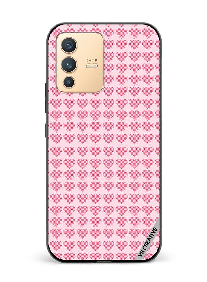 VR CREATIVE Protective Case Cover For Vivo V23 5G Strips Design Multicolour - Image 1