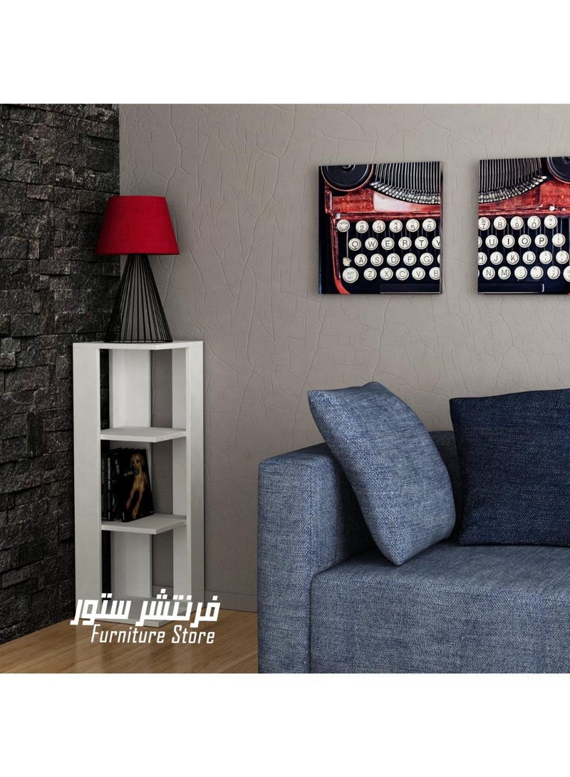 فرنتشر ستور مكتبة مودرن ، ارتفاع 97 سم - عرض 36 سم - عمق 36 سم ، من فرنتشر ستور.  - Image 1