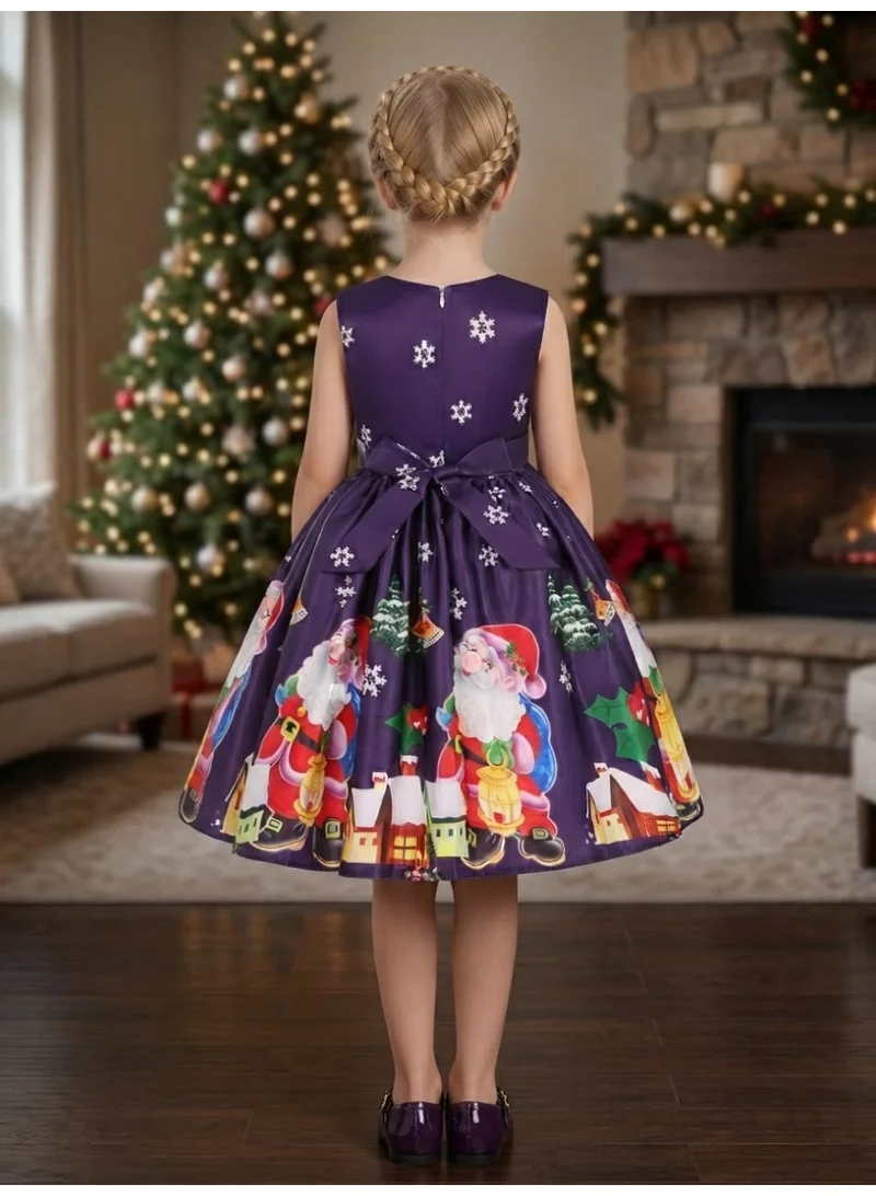 دىدانيالا Christmas Festive Violet Girls Pageant Gown
