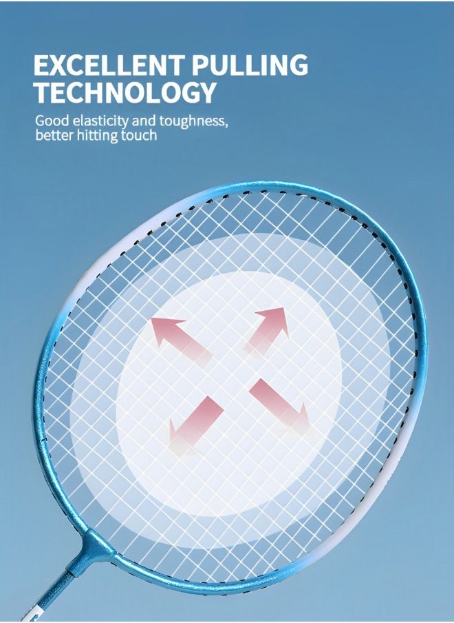 GROIC - Badminton Racket Set, Lightweight Professional Badminton Racket Set for Adult and Children, Including 2 Rackets, 3 Shuttlecocks and Carry Bag - Image 1