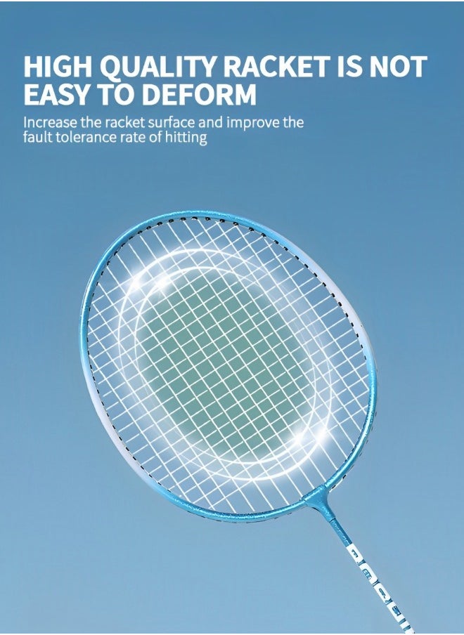 GROIC - Badminton Racket Set, Lightweight Professional Badminton Racket Set for Adult and Children, Including 2 Rackets, 3 Shuttlecocks and Carry Bag - Image 1