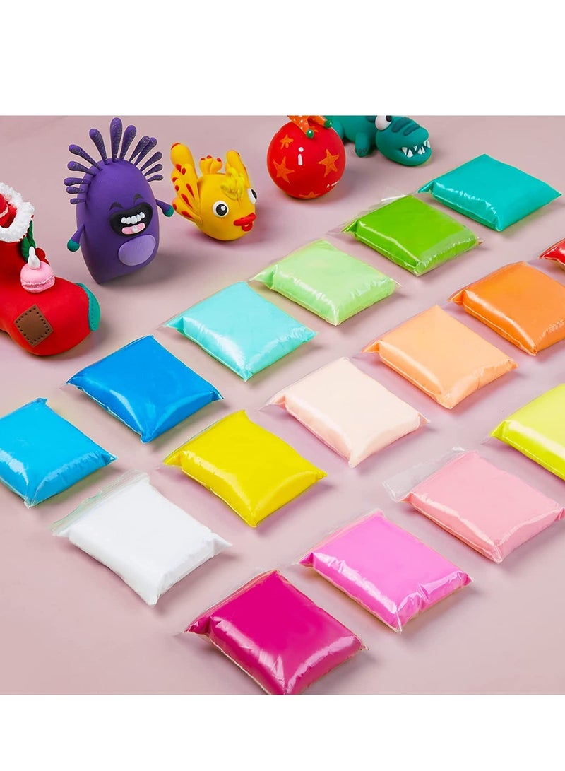 Air Dry Clay, 12 Colors Modeling Set with 3 Sculpting Tools, Magic Foam Clay for Kids and Adults, Gift for Boys and Girls  - Image 3