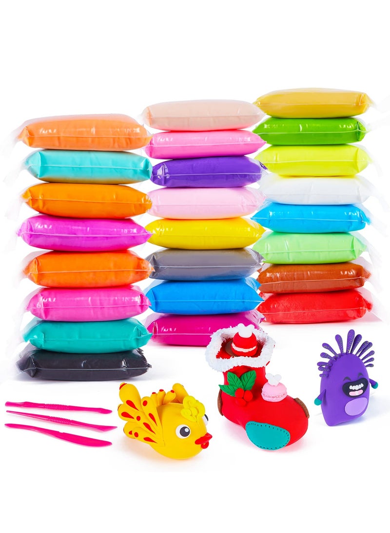Air Dry Clay, 12 Colors Modeling Set with 3 Sculpting Tools, Magic Foam Clay for Kids and Adults, Gift for Boys and Girls  - Image 1
