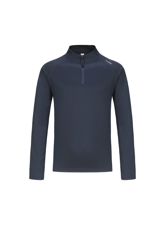 Men's Half-Zip Fitness Long Sleeve Slim-Fit Sportswear - Image 4