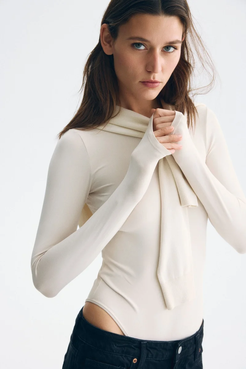 H&M Long-sleeved microfibre body