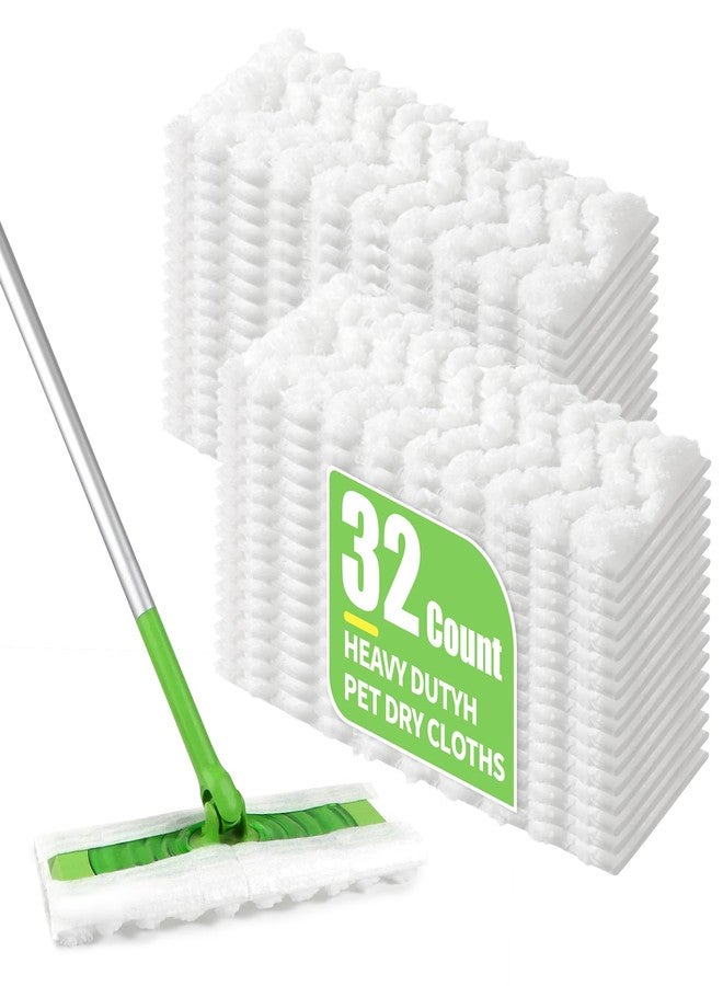 Gazeer 32 Count Pet Heavy Duty Dusters Refills Compatible with Swiffer Sweeper Mop, Dry Sweeping Cloths for Floor Mopping and Cleaning, Unscented - Image 1