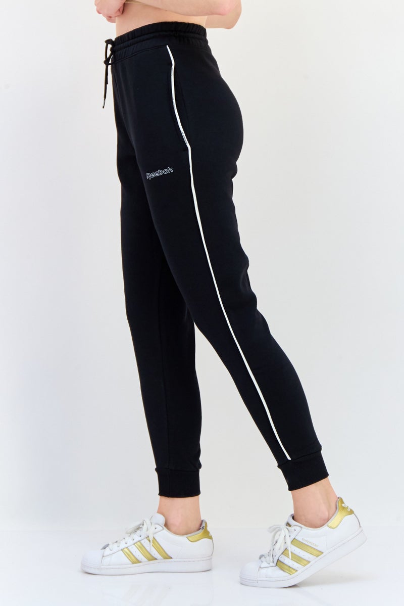 Reebok Women Sportswear Fit Brand Logo Training Jogger Pants, Black  - Image 2