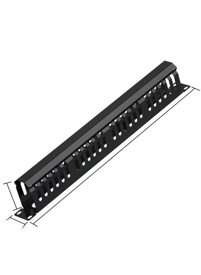 منظم كابلات معدني للراك، أسود، 24 منفذ، هيكل معدني متين - Image 5