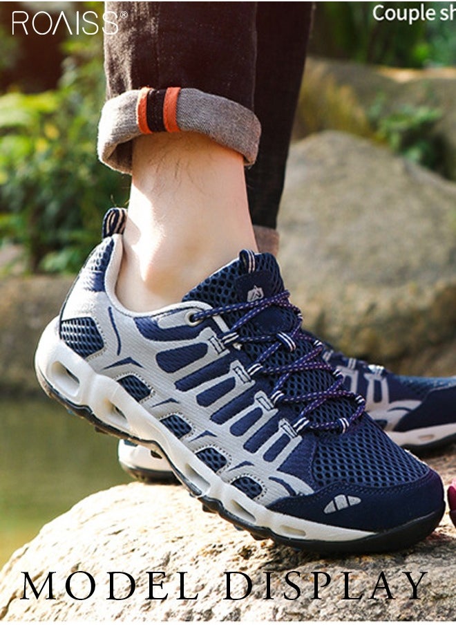 Outdoor Climbing Boots Men's Lovers Shoes Waterproof Non-Slip Sports Lightweight Upstream Shoes Tourist Shoes Colorblock Sneakers