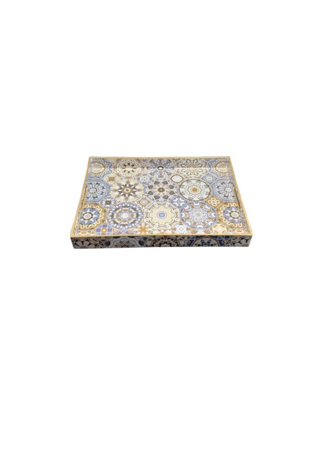 Classic Plastic Serving Tray – Durable Design for Tea, Coffee, or Breakfast | 35×25×3.5 cm - Image 1