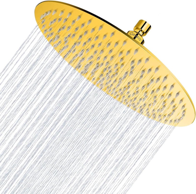 Getaria Rain Shower Head,12 Inch High Pressure Rainfall Showerhead Large Waterfall Shower Head with Anti-Limescale Nozzles Rain Shower Head Round - Image 1