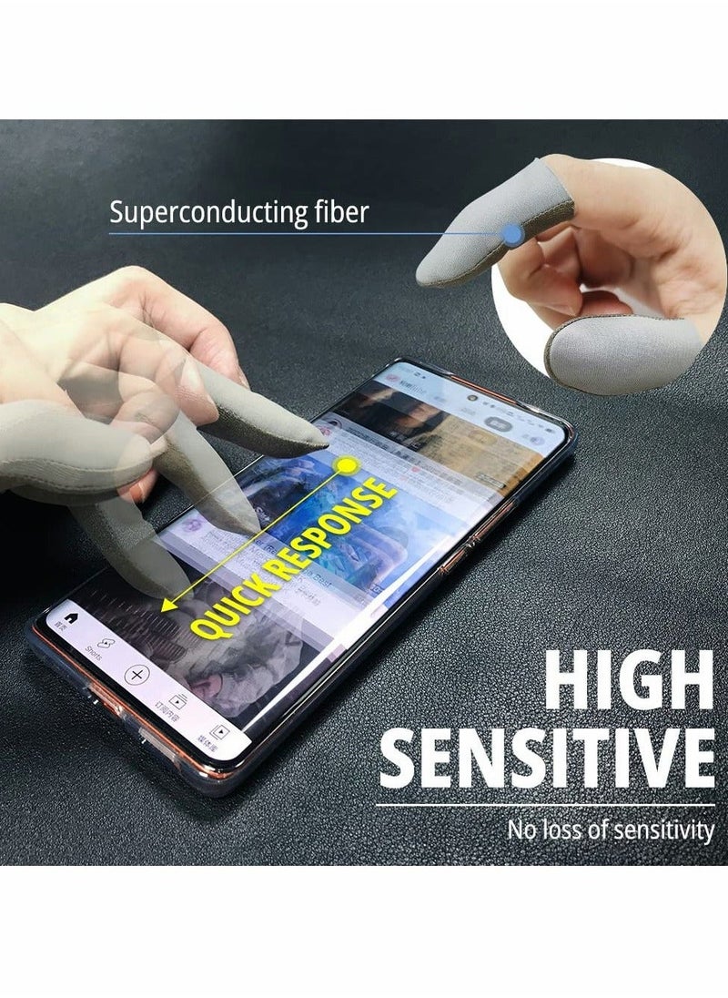 Beauenty Gaming Finger Sleeves, Mobile Phone Gaming Finger Sleeves for PUBG Breathable Fingertips Sweatproof Anti-Slip Fingertip Cover Thumb Gloves,for All Touchscreen Devices,10 Piece  - Image 2