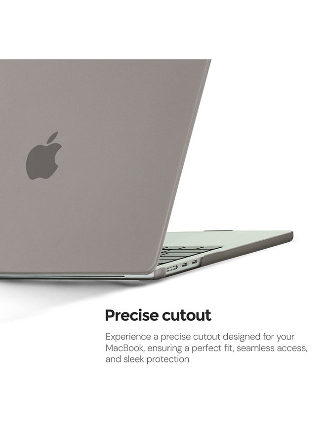 O Ozone Slim Rubberized Matte Case Compatible with MacBook Air 13 inch (A2681)M2 2022, (A3113)M3 2024 Case with Keyboard Cover & Screen Protector,Grey - Image 4