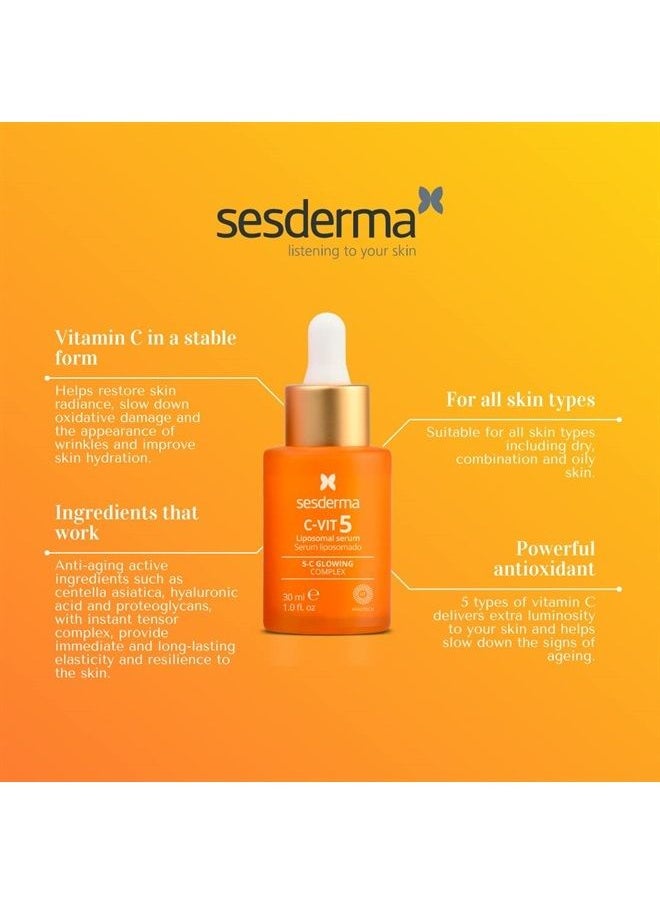 SeSDERMA - C-VIT 5 Vitamins | Hydrated and Radiant Skin | Antioxidant Serum | Pigmentation | Professional Skincare 1.0 fl. Oz - Image 1