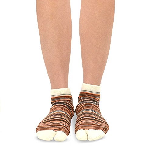 TeeHee Socks TeeHee Flip Flop Big Toe Cotton Socks 3-Pairs Mini Stripe Casual Socks Good for Flip Flop Sandals - Image 4
