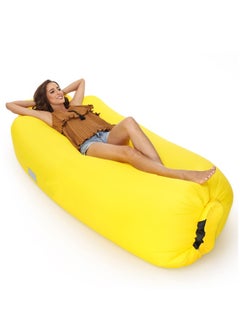 Inflatable Sofa, 190 * 90cm Anti Leakage Inflatable Couch, 330 LBS Capacity Portable Camping Sofa with Carry Bag For Camping Outdoor Beach
