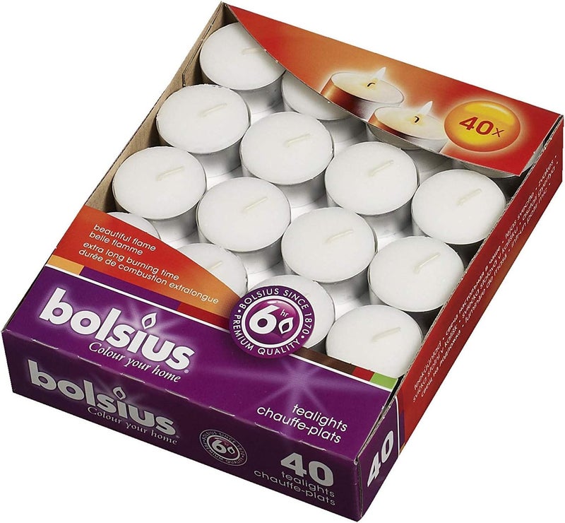 BOLSIUS All item simple matching build Tea Light Candles 6Hr. 40 Count Full land route delivery - Image 1