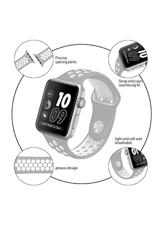 سوار بديل لساعة أبل سلسلة 1/2 - 38 مم أبيض - Image 3