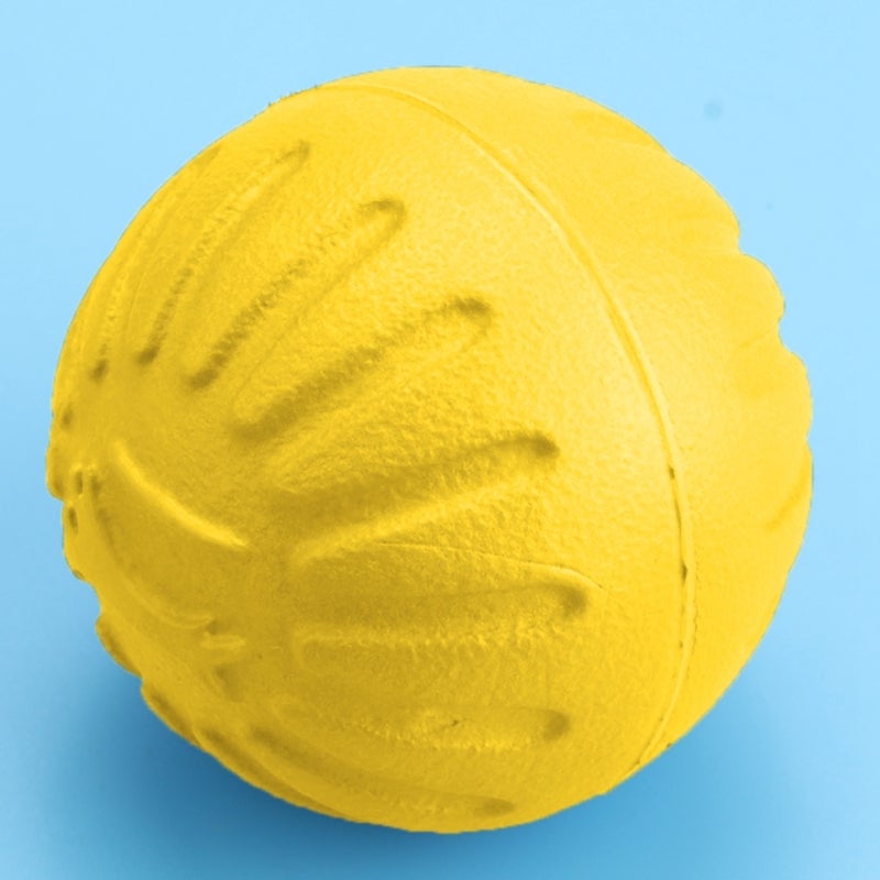 Dog Interactive Ball Toy: Yellow EVA Material - Bite Resistant Anti-wear Dog Chew Toy for Outdoor Play Pet Interaction Teeth Cleaning - Image 1