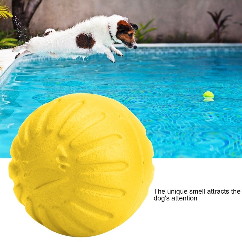 Dog Interactive Ball Toy: Yellow EVA Material - Bite Resistant Anti-wear Dog Chew Toy for Outdoor Play Pet Interaction Teeth Cleaning - Image 5