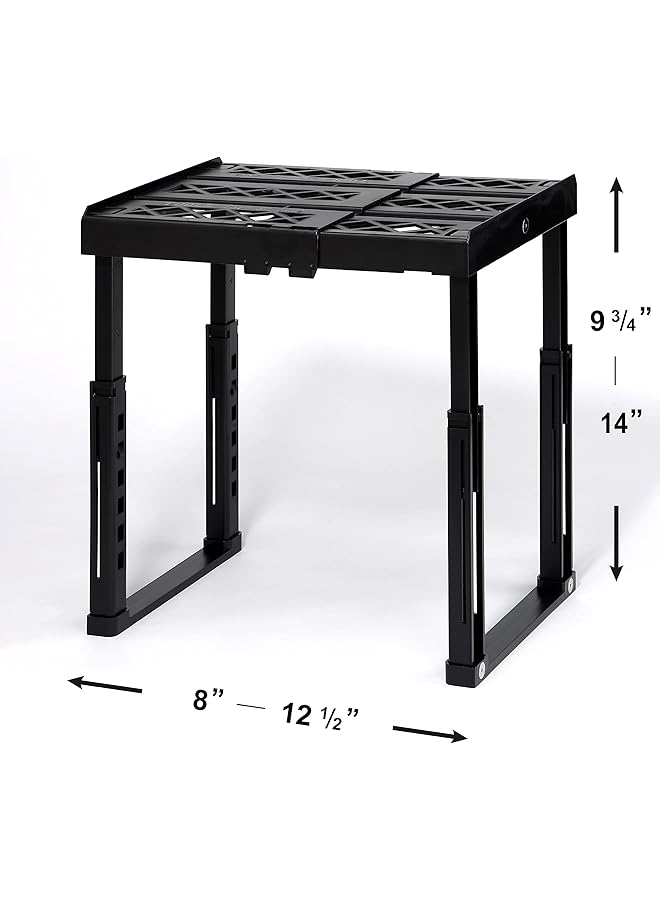 erorex Height And Width Adjustable Locker Shelf Strong Abs Plastic Width Adjusts From 8 Inch 12.5 Inch And Height Adjusts From 10 Inch 14 Inch Patented Design Beware Of Cheap Imitations Black - Image 3