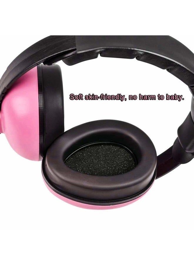 Solar-Power (Rose Red) - Baby Noise Cancelling Headphones, Ear Protection Earmuffs Noise Reduction for 0-3 Years Kids/Toddlers/Infant, for Babies Sleeping, Aeroplane, Concerts, Movie, Theatre, Firework (Rose Red) - Image 4