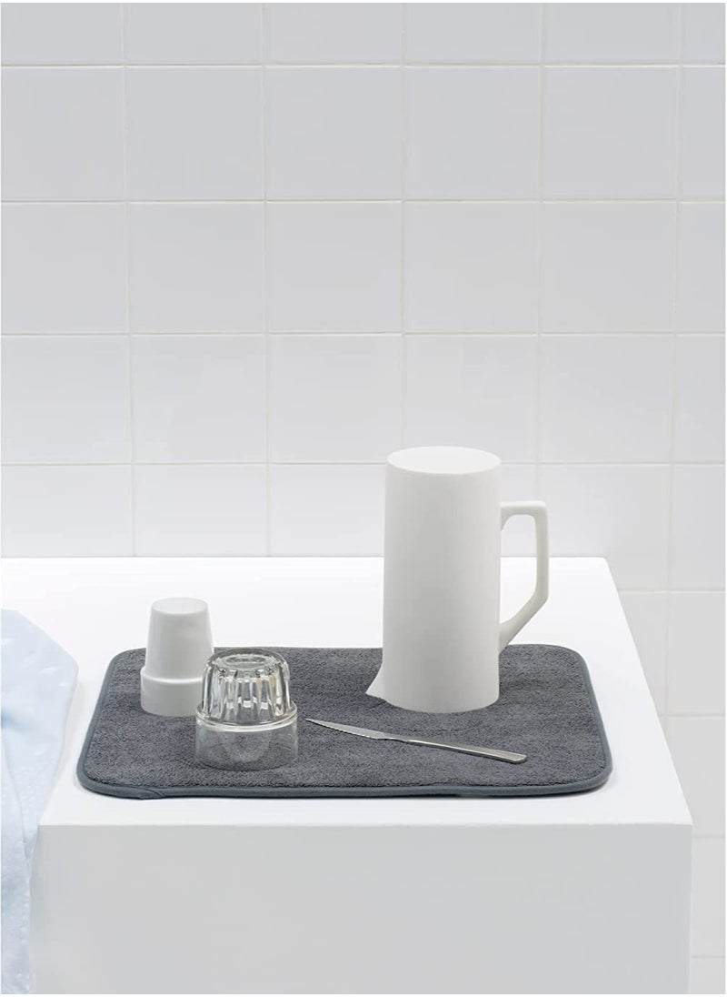 brabantia - SinkSide Microfibre Dish Drying Mat 47 x 40 cm  Dark Grey - Image 1