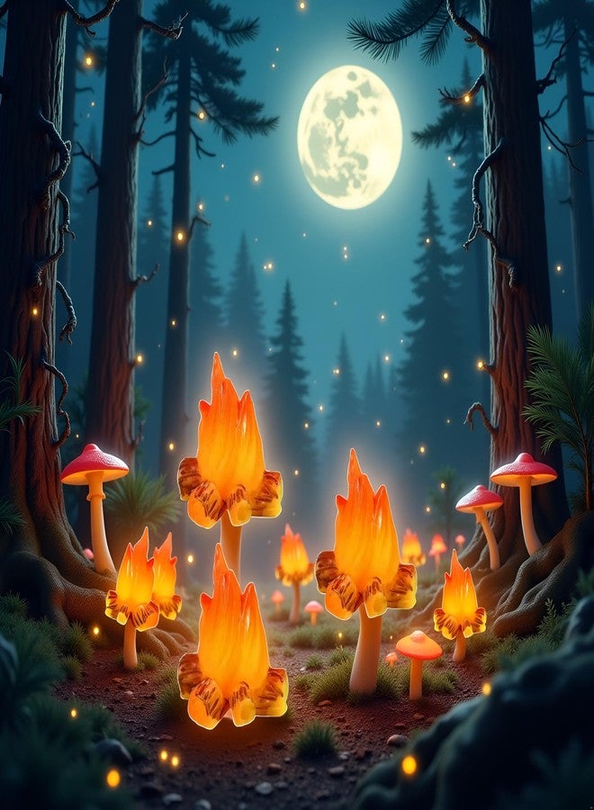 Tnyvm 3Pcs Miniature Campfire Models - Resin Fake Fire for Dollhouse Ornaments, Halloween Decorations, and Micro Landscapes - Handcrafted Mini Fire Beads for Creative Displays, Decorations - Image 2