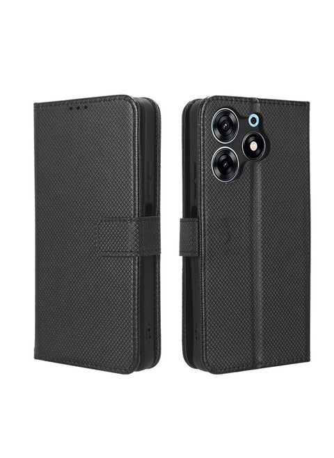 Phone Case for Tecno Spark 10C, with Card Slots, Bracket, TPU + PU Leather, Flip Case Cover for Tecno Spark 10C