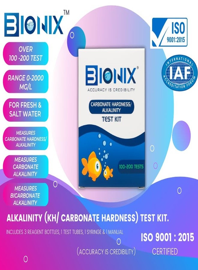 BIONIX Carbonate Hardness(KH), Alkalinity Test Kit for Fresh & Saltwater - Image 2