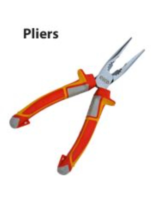 Osco 8-Inch CR-V Long Nose Pliers – Professional Chrome Vanadium Needle Nose Pliers for Gripping, Bending, Wire Handling, and Precision Repair Work