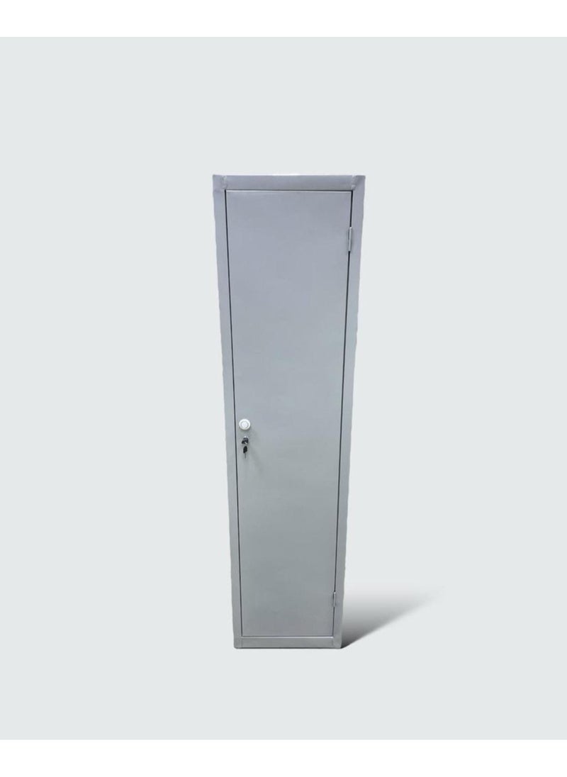 Other Manufacturer - Single door iron wardrobe with hook lock and storage shelf - Image 1