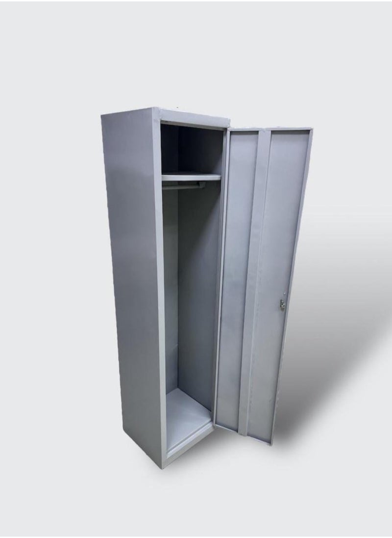 Other Manufacturer - Single door iron wardrobe with hook lock and storage shelf - Image 1