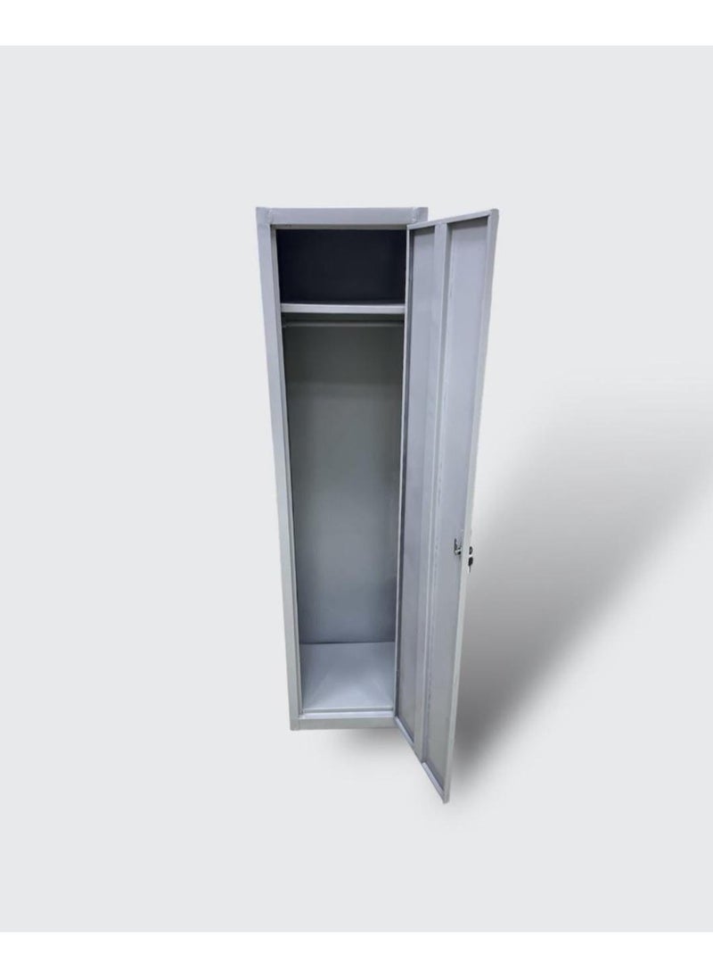 Other Manufacturer - Single door iron wardrobe with hook lock and storage shelf - Image 1