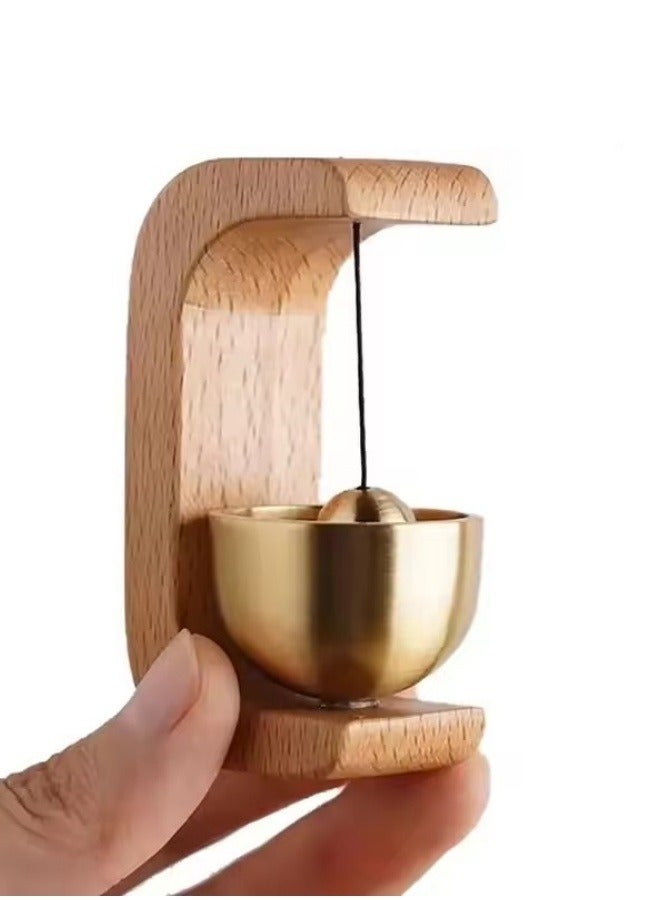Wooden Bell Shopkeepers Bell for Door Opening Wind Chimes Wood Wireless Doorbell Shopkeeper Door Chime Country Decor Gates Outdoor Bells Office Home Door Fashion  - Image 4