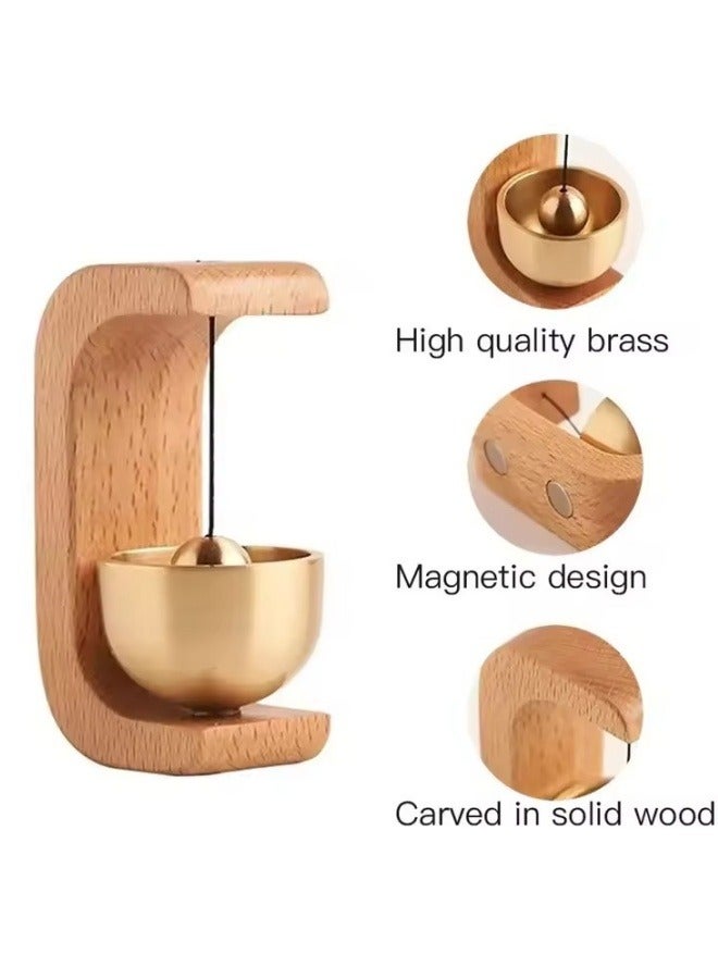 Wooden Bell Shopkeepers Bell for Door Opening Wind Chimes Wood Wireless Doorbell Shopkeeper Door Chime Country Decor Gates Outdoor Bells Office Home Door Fashion  - Image 3