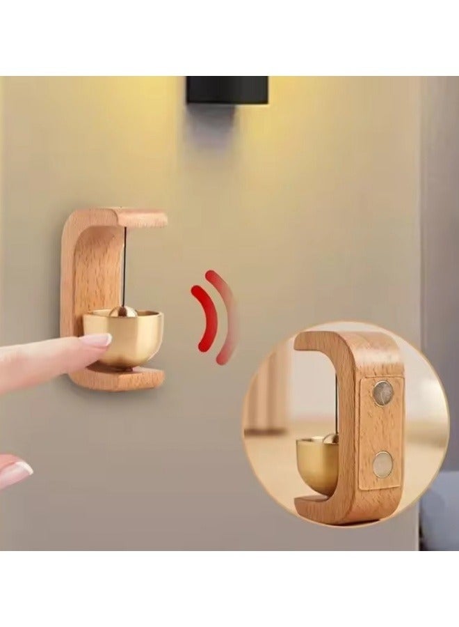 Wooden Bell Shopkeepers Bell for Door Opening Wind Chimes Wood Wireless Doorbell Shopkeeper Door Chime Country Decor Gates Outdoor Bells Office Home Door Fashion  - Image 2