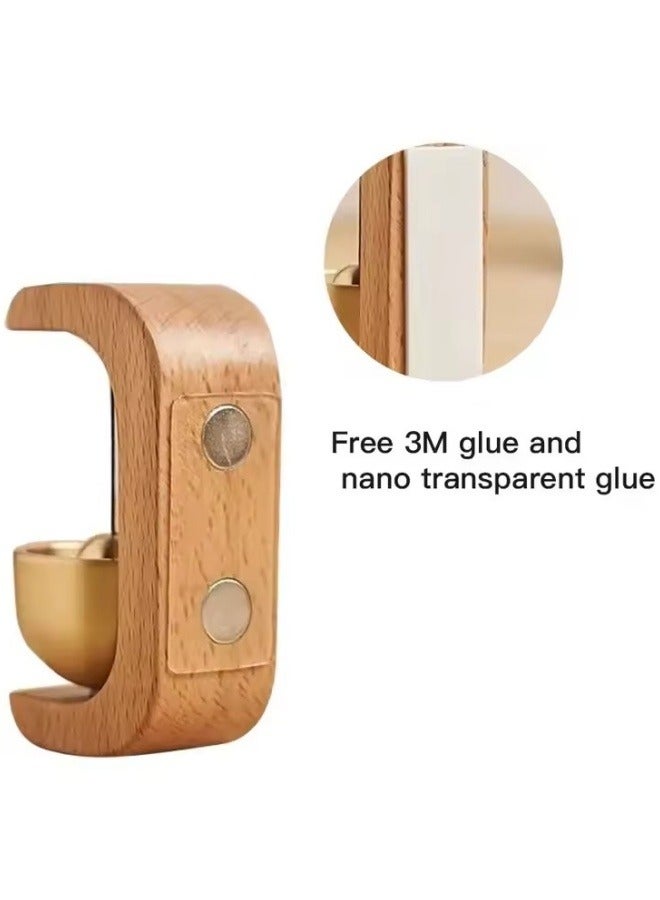 Wooden Bell Shopkeepers Bell for Door Opening Wind Chimes Wood Wireless Doorbell Shopkeeper Door Chime Country Decor Gates Outdoor Bells Office Home Door Fashion  - Image 5