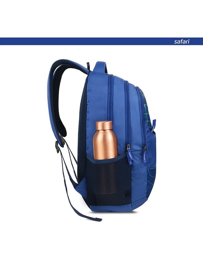 Safari Safari Hitech Large Size 35 Ltrs Water Resistant Standard Backpack - Blue  - Image 3
