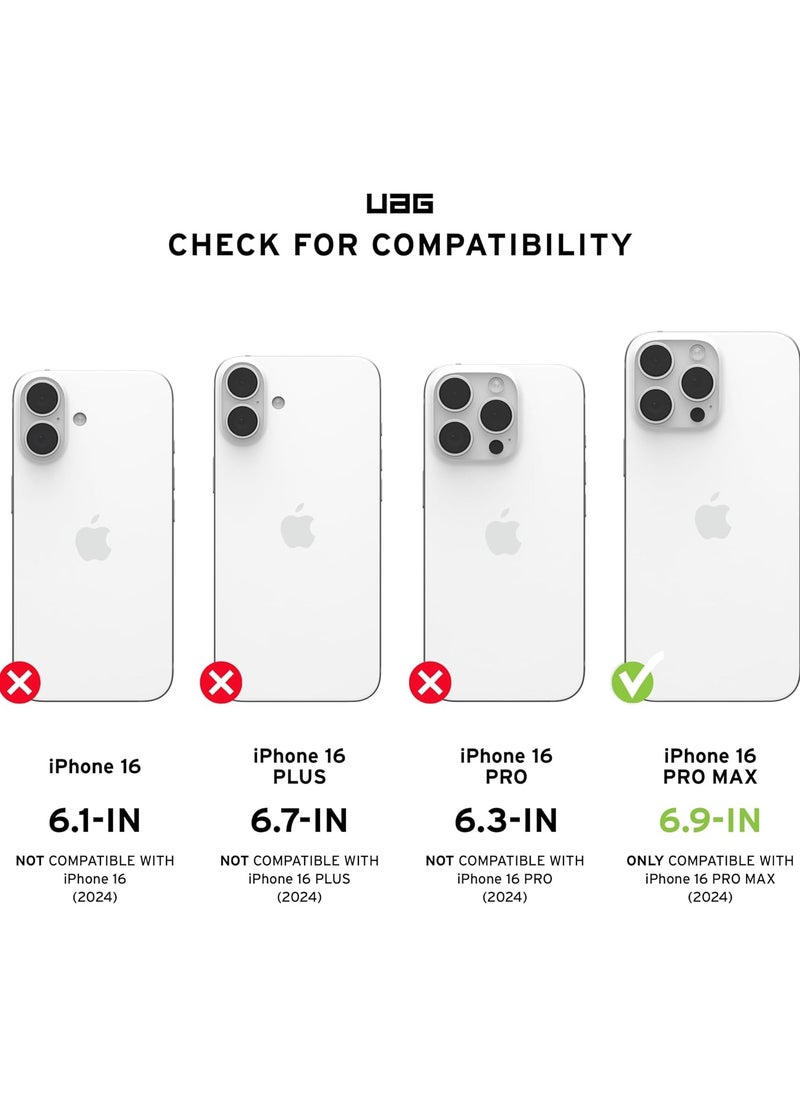 Urban Armor Gear - UAG Civilian MagSafe for iPhone 16 Pro Max Case Cover [20 Feet Drop tested]  - Bordeaux - Image 1