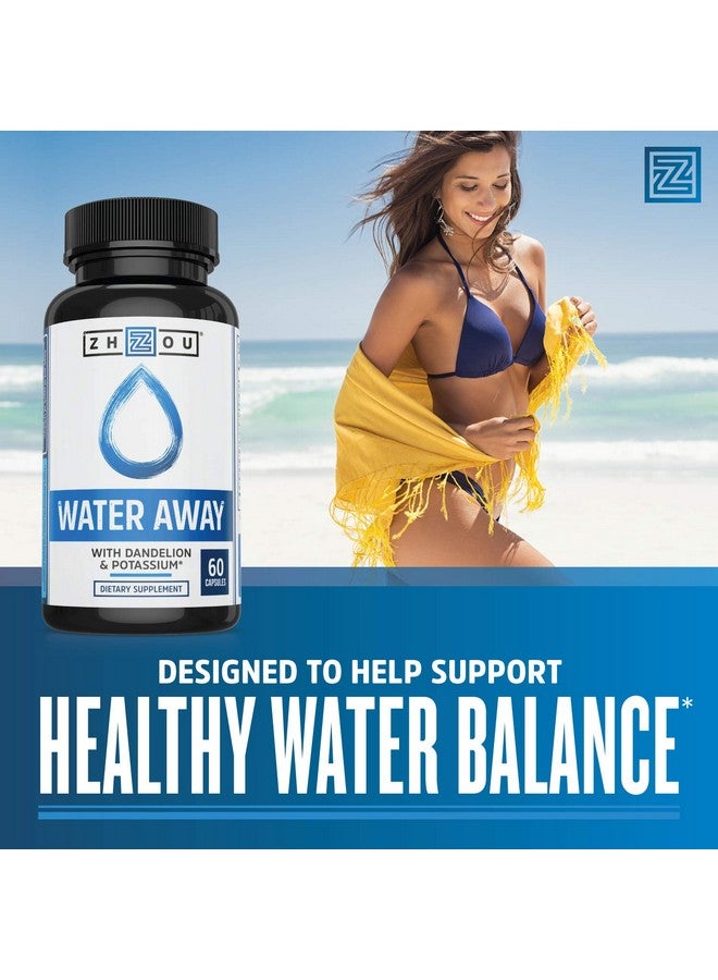 Zhou Water Away Herbal Formula for Healthy Fluid Balance | with Dandelion, Potassium, Green Tea & More | 60 Capsules - Image 2