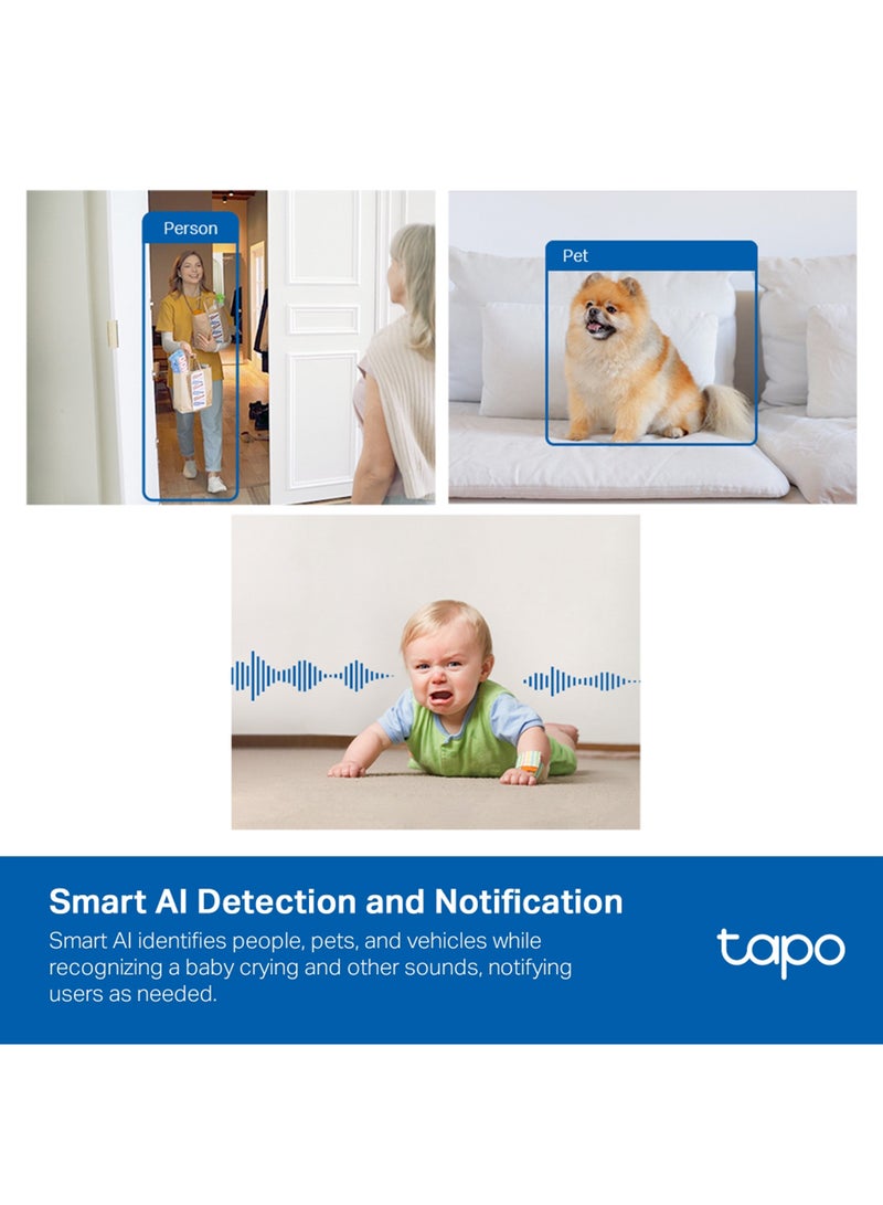 TP-LINK Tapo C125, WiFi Security Camera, 2K Resolution, Physical Privacy Mode, Starlight Sensor, Intelligent AI Detection and Notification, Compatible with Alexa & Google Assistant - Image 5