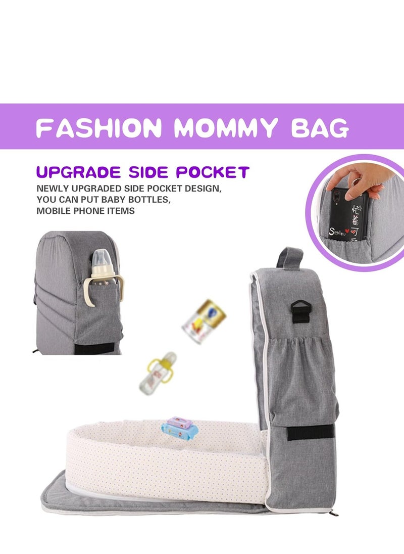 DMG TECH Baby Bed,DMG Portable Baby Bed ,Foldable Infant Crib,With Cartoon Toys, Detachable Cotton Cover,Suitable for travel and home use,Easy to carry. (Grey)  - Image 5