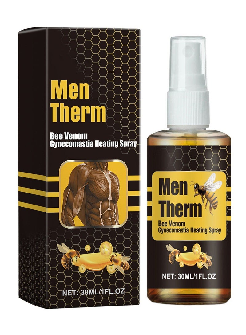 ximonth Men Therm Bee Venom Oil, Mentherm Bee Venom Gynecomastia Heating Oil, Mentherm Bee Venom Gel, Natural Ingredients, Can Help Strengthen The Chest Muscles, Eliminates Excess - Image 2
