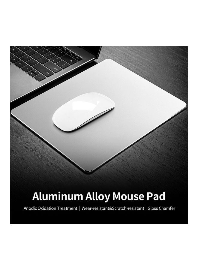 NIBEMINENT Aluminum Alloy Metal Mouse Pad Silver - Image 5