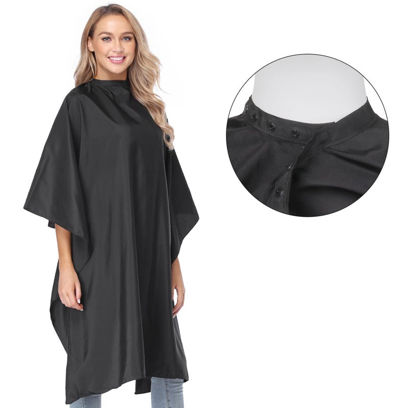 Waterproof Barber Cape 47 x 55 inches Haircut Cape for MenProfessional Hairdressing Salon Nylon Cape with Closure Snap2 pack